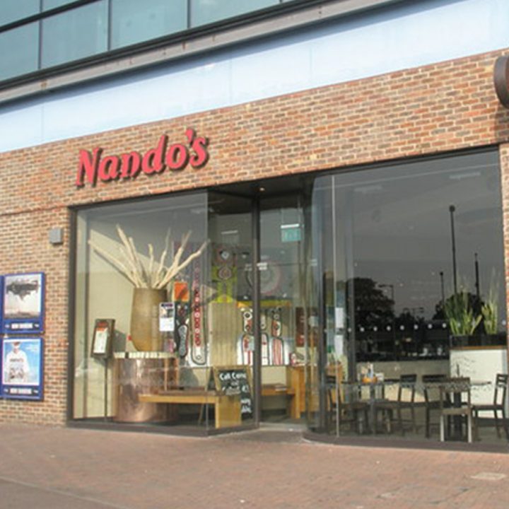 Nandos restaurant shop front